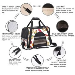 Pet Carrier Food Set Soft-Sided Pet Travel Carriers For Cats,Dogs Puppy Comfort Portable Foldable Pet Bag Airline Approved -Purritos Shop 51lqfvW3H4S