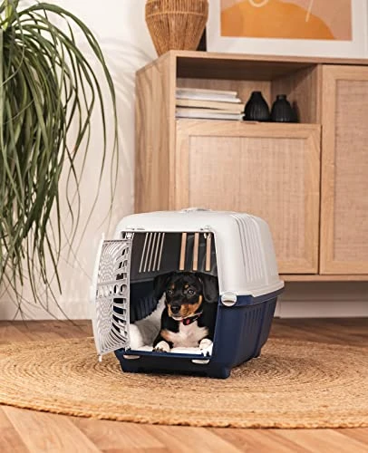 Lionto Plastic Transport Box For Dogs And Cats 48 X 31.5 X 33 Cm Dark Blue 4 Lionto Plastic Transport Box For Dogs And Cats 48 X 31.5 X 33 Cm Dark Blue - Image 2