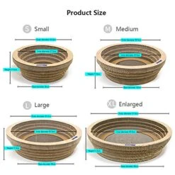 Fhony Cat Scratching Column Relaxing Bed Cat Scratching Board With Catnip Durable Recycled Board Cushion To Prevent Furniture Damage Cat Bed Basket Warm Scratch Mat Pad For Cats,Small -Purritos Shop 51mQdyWfrQL