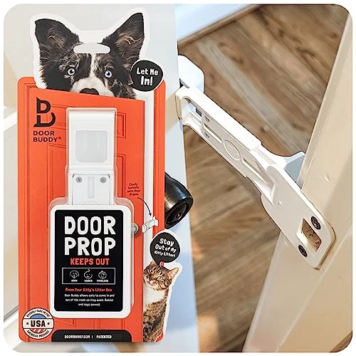 Door Buddy Door Prop For Cats - Easiest Cat Door Latch Holder To Keep Interior Door Open For Pets - Dog Proof Cat Feeding Station & Litter Box - Strong & Portable Door Stopper & Pet Gate Alternative 3 Door Buddy Door Prop For Cats - Easiest Cat Door Latch Holder To Keep Interior Door Open For Pets - Dog Proof Cat Feeding Station & Litter Box - Strong & Portable Door Stopper & Pet Gate Alternative
