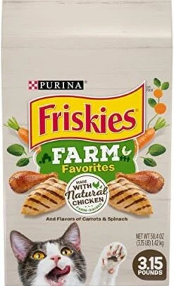 Purina Friskies Dry Cat Food, Farm Favorites With Chicken - 22 Lb. Bag -Purritos Shop 51n9Ketv8bL. AC