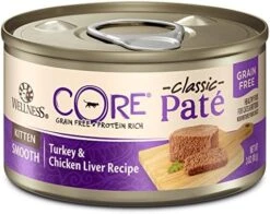 Wellness CORE Grain-Free Wet Cat Food, Natural Canned Food For Cats, Made With Real Meat (Chicken, Turkey & Chicken Liver Pate, 3 Oz Cans, Pack Of 12) -Purritos Shop 51nFTrOHDsL. AC