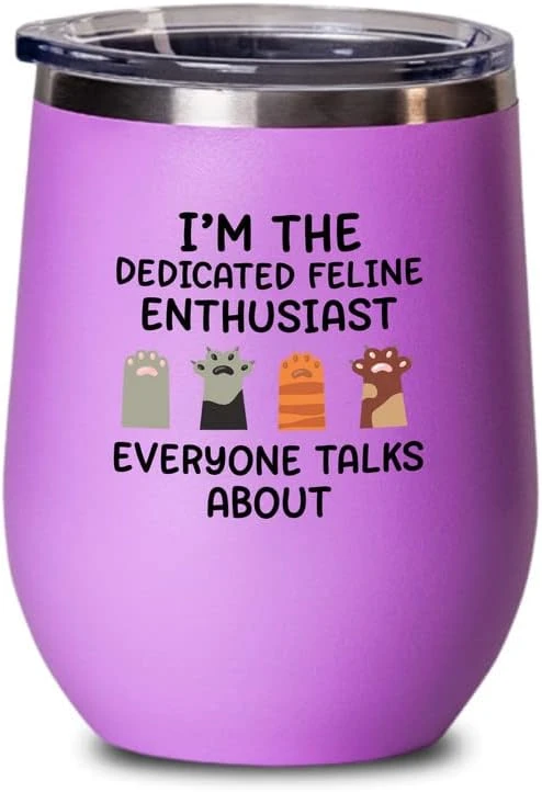 Flairy Land Cat Lady Black Wine Tumbler 12oz - Passionate About Cats -Cat Funny Gifts Cat Mom Cat Grandma Pet Paw Kitten Whiskers Cat Lovers Feline Cat Person Cat Rescuer 10 Flairy Land Cat Lady Black Wine Tumbler 12oz - Passionate About Cats -Cat Funny Gifts Cat Mom Cat Grandma Pet Paw Kitten Whiskers Cat Lovers Feline Cat Person Cat Rescuer - Image 8