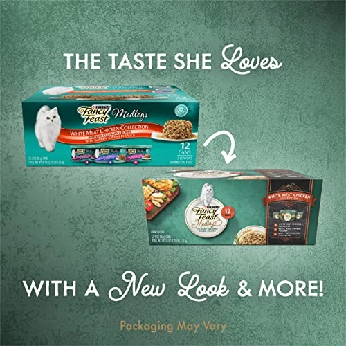 Purina Fancy Feast Wet Cat Food Variety Pack, Medleys White Meat Chicken In Sauce Collection 4 Purina Fancy Feast Wet Cat Food Variety Pack, Medleys White Meat Chicken In Sauce Collection - Image 2