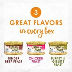 Purina Fancy Feast Grain Free Pate Wet Cat Food Variety Pack, Poultry & Beef Collection - (30) 3 Oz. Cans 14 Purina Fancy Feast Grain Free Pate Wet Cat Food Variety Pack, Poultry & Beef Collection - (30) 3 Oz. Cans -Purritos Shop 51rzrmshKeL
