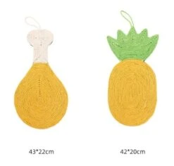 Cat Scratch Pad Cat Scratchers Handmade Scratch Board With Hanging Rope Home Decor Cat Scratcher Mat Cute Food Shaped Cats Scratching Playing (Color : Chicken Leg)