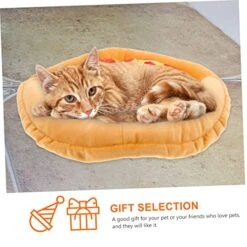 Mipcase 4pcs Cat Nest Large Cat House Round Cushion Outdoor Playsets Soft Plush Cat Mat Cozy Food Dog Cat Bed Cat Beds For Indoor Cats Small Cat Bed Cat Sleeping Mat Kitten Beds Vocalize -Purritos Shop 51sLM1qaBsL