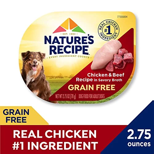 Nature's Recipe Grain Free Wet Dog Food, Chicken & Beef Recipe, 2.75 Ounce Cup (Pack Of 12) 5 Nature's Recipe Grain Free Wet Dog Food, Chicken & Beef Recipe, 2.75 Ounce Cup (Pack Of 12) - Image 3