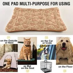 Food Pizza Dog Bed Cat Bed Soft Comfortable Pet Bed Non-Slip Calming Kennel Pad For Small Medium Large Dogs Cats 2116503 -Purritos Shop 51tBBfA9NsL