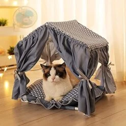 JENPECH 2021 New Pet Cat Tent House - Stable Non-Slip PP Cotton Detachable Puppy Bed For Cat - Premium Pet Supplies -Purritos Shop 51tlvkEt8DS. AC