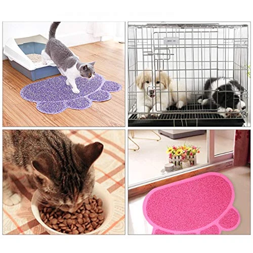 QCUTEP Pet Feeding Mat, Pet Litter Mat PVC Non-Slip Litter Tray Mat Waterproof Claw-Printed Pet Litter Pads For Cats Dogs And Puppies 40 X 30cm 5 QCUTEP Pet Feeding Mat, Pet Litter Mat PVC Non-Slip Litter Tray Mat Waterproof Claw-Printed Pet Litter Pads For Cats Dogs And Puppies 40 X 30cm - Image 3