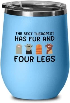 Cat Owner Pink Wine Tumbler 12oz - Dedicated Feline - Cat Women Fun Cat Parents Stuff Lady Paws Pet Dad Gifts -Purritos Shop 51uOWk0iC4L. AC