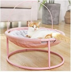 YangYan Pet Hammock Cats Beds Indoor Cat House Mat For Warm Small Dogs Bed Kitten Lounger Cute Removable Sleeping Mats Products (Color : Mat Pink) -Purritos Shop 51ubmc8E7zL. AC 3
