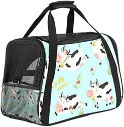 Pet Carrier Cute Cat Fish Food Pattern Soft-Sided Pet Travel Carriers For Cats,Dogs Puppy Comfort Portable Foldable Pet Bag Airline Approved -Purritos Shop 51uitfSR8S. AC