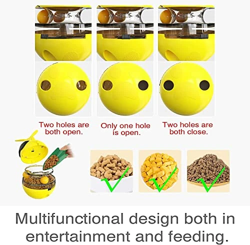 PUINGREN Cat Food Tumbler Toys Cat Food Dispenser Cat Treat Toys Cat Food Balance Ball,Cat Food Puzzle Feeder For Indoor Cats InteractiveToy Gift For Kitten/Dogs-USB Charging Cat Toys(Yellow) 7 PUINGREN Cat Food Tumbler Toys Cat Food Dispenser Cat Treat Toys Cat Food Balance Ball,Cat Food Puzzle Feeder For Indoor Cats InteractiveToy Gift For Kitten/Dogs-USB Charging Cat Toys(Yellow) - Image 5