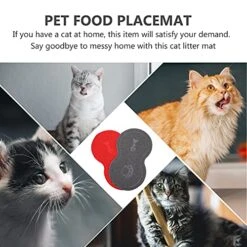 TEHAUX Cat Litter Box- 2 Pcs Cat Litter Trap Mat PVC Washable Cat Mat Pet Feeding Pad Placemat -Purritos Shop 51v7mQCDiQS