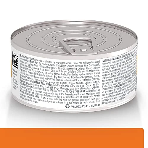 Hill's Prescription Diet C/d Multicare Urinary Care With Chicken Wet Cat Food, Veterinary Diet, 5.5 Oz. Cans, 24-Pack 3 Hill's Prescription Diet C/d Multicare Urinary Care With Chicken Wet Cat Food, Veterinary Diet, 5.5 Oz. Cans, 24-Pack