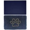 Gorilla Grip Pet Feeding Mat And Indoor Doormat, Pet Feeding Mat Is Size 32x24 In Navy Color, Indoor Chenille Doormat Is 24x17 In Navy Cappuccino Color, 2 Items Bundle 2 Gorilla Grip Pet Feeding Mat And Indoor Doormat, Pet Feeding Mat Is Size 32x24 In Navy Color, Indoor Chenille Doormat Is 24x17 In Navy Cappuccino Color, 2 Items Bundle -Purritos Shop 51vkQXop8QL
