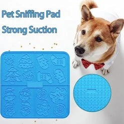 Femont X Large Licking Mat For Dog Slow Feeder Mat With 165 Strong Suction Cups For Peanut Butter,BPA Free Lick Pad For Pet Relieving Anxiety,Boredom,Grooming,Training(Blue,1 Spatula,1 Brush) 14 Femont X Large Licking Mat For Dog Slow Feeder Mat With 165 Strong Suction Cups For Peanut Butter,BPA Free Lick Pad For Pet Relieving Anxiety,Boredom,Grooming,Training(Blue,1 Spatula,1 Brush) -Purritos Shop 51w38aIVHWL
