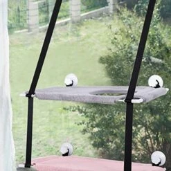 GENERIC Single Layer Cat Litter Window Plus Velvet Hanging Swing Pet Supplies Cat Sucker Warm Hanging Nest Pet Supplies Plus Hoodie (Orange, One Size) -Purritos Shop 51wHPRSzCxL 1