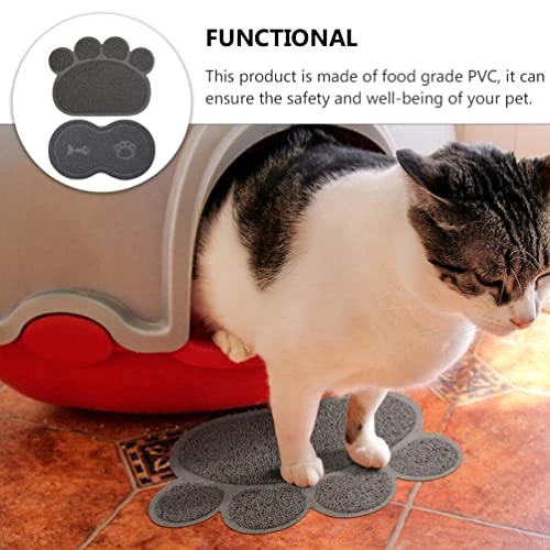 Silicone Placemats Cat Feeding Mat - 2pcs Cat Litter Mat Dog Bowl Mat Paw Shape Pet Feeding Mat Dog Dish Mat Anti- Water Bowl Placemat For Floor Puppy Dog Food 4 Silicone Placemats Cat Feeding Mat - 2pcs Cat Litter Mat Dog Bowl Mat Paw Shape Pet Feeding Mat Dog Dish Mat Anti- Water Bowl Placemat For Floor Puppy Dog Food - Image 2