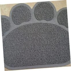 Pet Food Mat 2pcs Cat Mat Rubber Pet Placemat Water Proof Litter Mat Puppy Washing Mat Anti-Skid Dog Pad Pet Accessories Pet Feeding Placemat Cat Litter Mat PVC Grey Pet Cat -Purritos Shop 51yRW8Al9ML