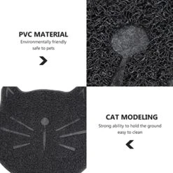 Balacoo 3pcs Scatter Claw Brown Mats Dog Placement Bowl Food Use Mat- Debris Control Washable Home Feet Anti- Cat, Pet Rubbing Bathroom, Xx.cm, Traps And Lovely Mat Pad, Mesh, PVC -Purritos Shop 51ylYo4EkvL