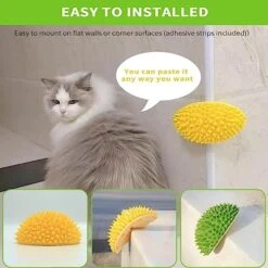 Durian Multifunctional Toys,Durian Cat Scratcher,Massaging And Removing Floating Hair Cat Dog Mint Toys (Yellow) 16 Durian Multifunctional Toys,Durian Cat Scratcher,Massaging And Removing Floating Hair Cat Dog Mint Toys (Yellow) -Purritos Shop 51ymiWH1BnL 1