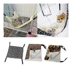 YangYan 1pcs Cat Bed Hammock Warm House Soft Ferret Rest House Fur Hanging Cat Cage Soft Pets Supplies (Color : C) -Purritos Shop 51za3kFFH9L