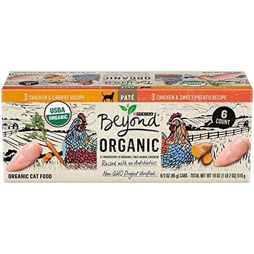 Beyond Purina Organic Pate Wet Cat Food Variety Pack, Organic Chicken Adult Recipes 3 Beyond Purina Organic Pate Wet Cat Food Variety Pack, Organic Chicken Adult Recipes