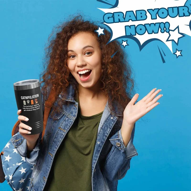 Flairy Land Cat Lady Black Tumbler 20oz - Catnipulation Defiition -Cat Themed Kitchenware Cat Parent Gift Cat Person Feline Mom Furkids Cat Sitter Cat Groomer Middle Aged Woman 5 Flairy Land Cat Lady Black Tumbler 20oz - Catnipulation Defiition -Cat Themed Kitchenware Cat Parent Gift Cat Person Feline Mom Furkids Cat Sitter Cat Groomer Middle Aged Woman - Image 4