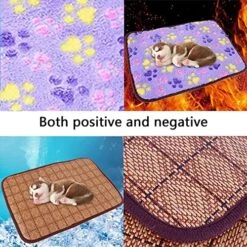 Hnjtkj Pet Dual-Use Mat Cushion Summer Cooling Comfortable And Cool Bamboo Fiber Mat Pet Supplies 40 * 30CM,Purple,40CM*30CM -Purritos Shop 61oBoy2W5tL
